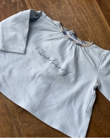 Triko dětské Burberry světle modré